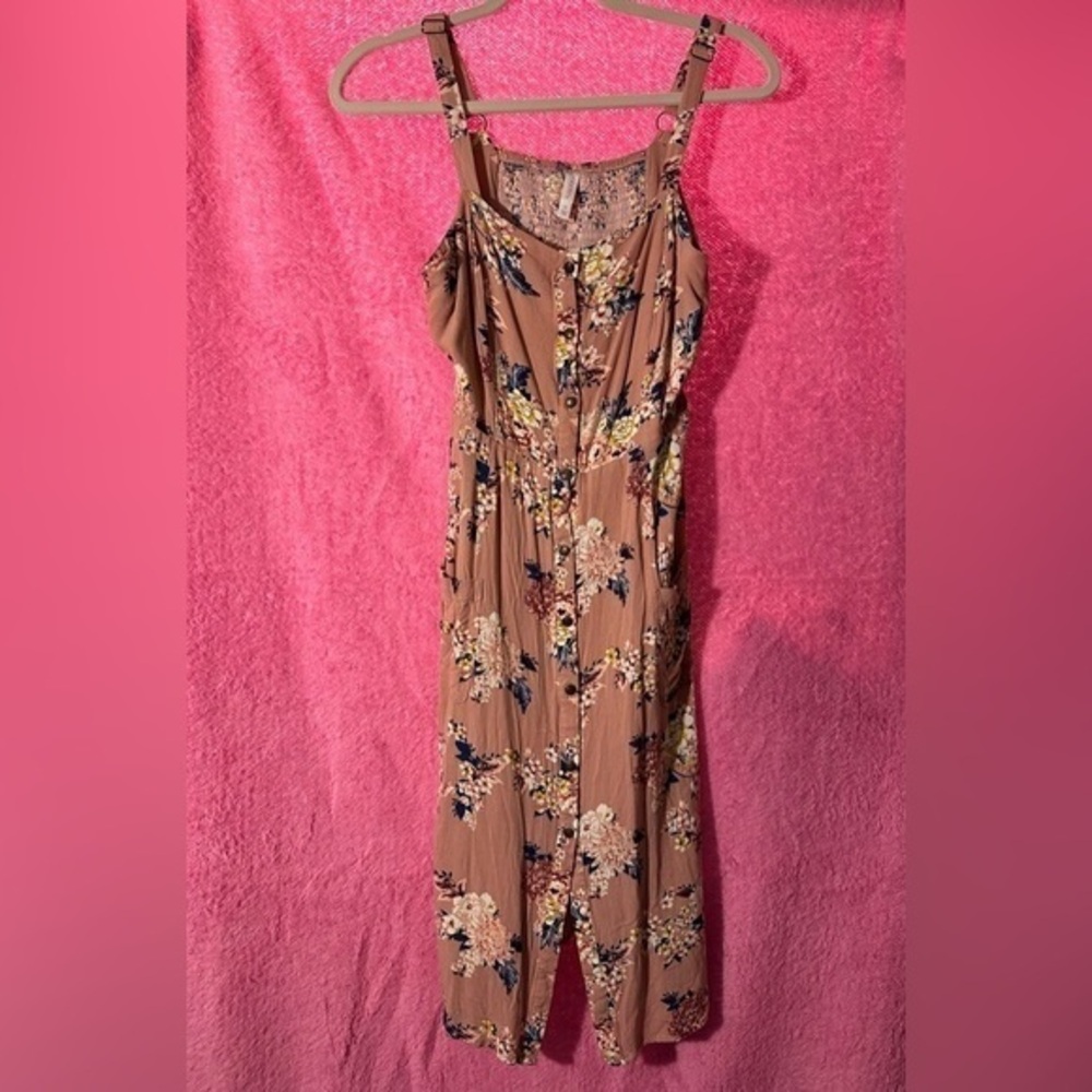 Xhilaration size small women’s floral button down dress with front pockets